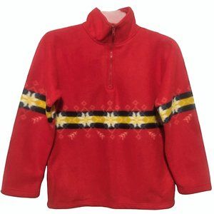 Vintage Bugle Boy Snow Fleece Quarter Zip Long Sleeve Pullover Top Small